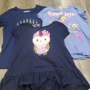 Girls Short Sleeve Shirts Size 10-12 Kids Short Sleeve Tees 3 Pieces